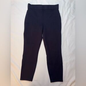 SPANX Size L Navy Blue 20202R Shapewear Yoga Pilates Faux Pocket Leggings
